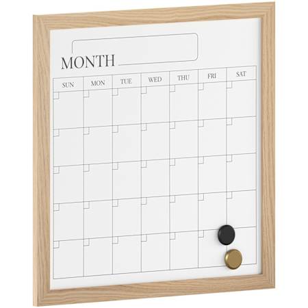 Flash Furniture Everette 18" x 18" Wall Board with Dry-Erase Capabilities Light Natural Woodgrain