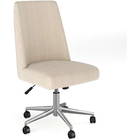 Flash Furniture Maeve 20" Wide Metal Framed Fabric Office Chair with Adjustable Height Beige