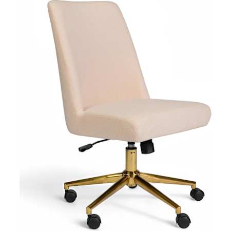 Flash Furniture Maeve 20" Wide Metal Framed Fabric Office Chair with Rolling Casters Pink