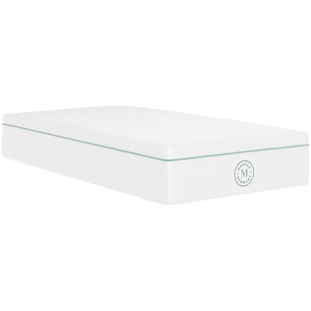 Flash Furniture SleepComplete 12" Thick Foam and Fabric Twin Mattress with Motion Isolation White