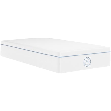 Flash Furniture SleepComplete 12" Thick Foam and Fabric Twin Mattress with Plush Design White