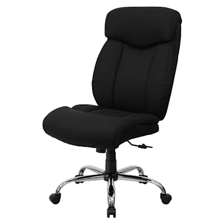 Flash Furniture 29 Inch Wide Fabric Executive Swivel Chair with Built-In Lumbar Support Black