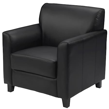 Flash Furniture 30.5 Inch Wide Leather Accent Chair Black