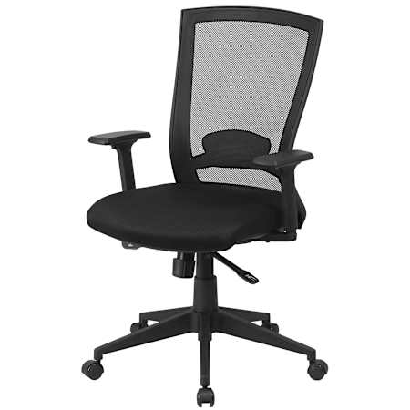 Flash Furniture 25.75 Inch Wide Fabric Executive Swivel Chair with Back Angle Adjustment Black