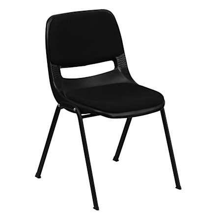 Flash Furniture Hercules 21 Inch Wide Metal Framed Stackable Occasional Chair Black