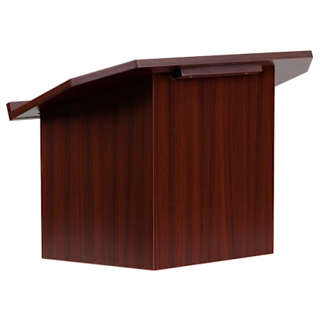 Flash Furniture Portable 27" Wide Wood Foldable Tabletop Lectern Podium Brown