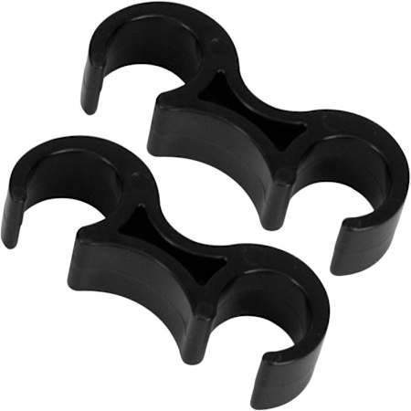 Flash Furniture Set of Two Plastic Ganging Clips Black