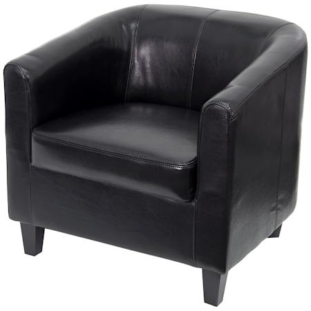 Flash Furniture 29.75 Inch Wide Leather Accent Chair Black