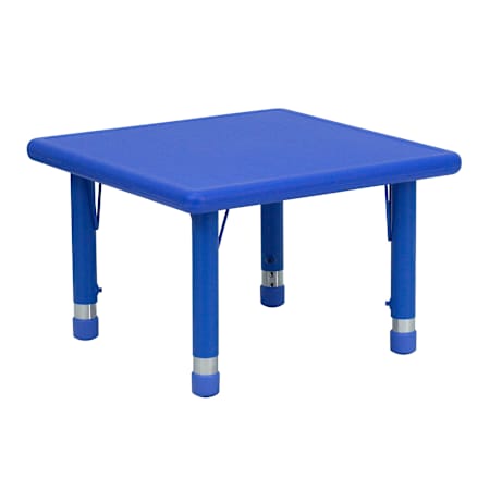 Flash Furniture 24 Inch Wide Plastic Framed Adjustable Activity Table Blue