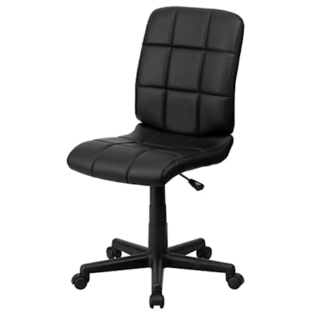 Flash Furniture 23 Inch Wide Vinyl Swivel Task Chair Black