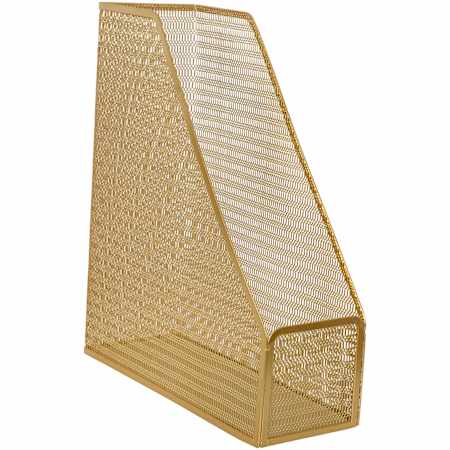 Flash Furniture Ryder 11-1/2" Tall File and Notebook Office Organizer Gold