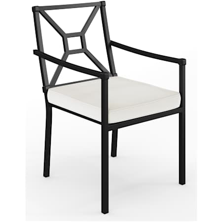 Flash Furniture Lily Pond 23" Steel Dinner Chair Black