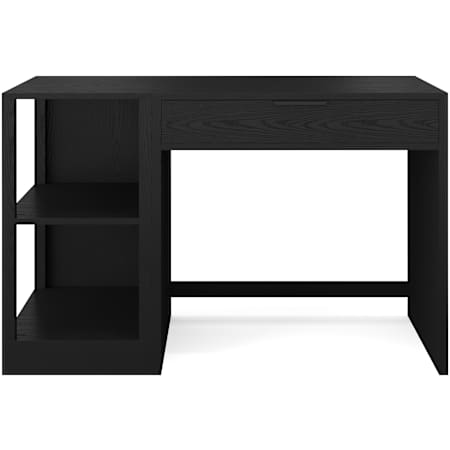 Flash Furniture Kayden 47" Engineered Wood and Steel Single Drawer Modular Office Desk with Side Storage Black
