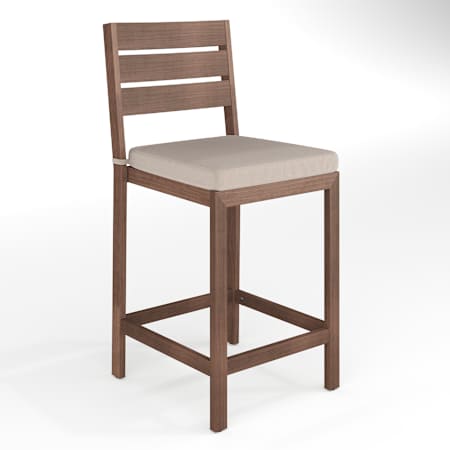 Flash Furniture Bedford 20" Wide Indoor-Outdoor Aluminum Stool Brown