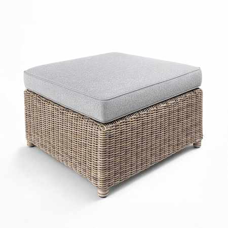 Flash Furniture Lily Pond 27" Wide Standard Ottoman Gray / Weathered Gray