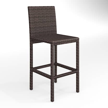 Flash Furniture Bedford 19" Wide Indoor-Outdoor Rattan Stool Brown