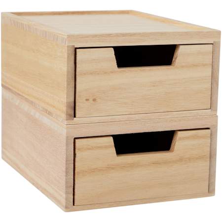 Flash Furniture Weston 2-3/4" Tall Office Organizer with Pull Out Drawers Light Natural