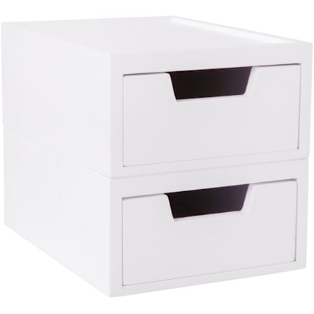 Flash Furniture Weston 2-3/4" Tall Office Organizer with Divot Top White