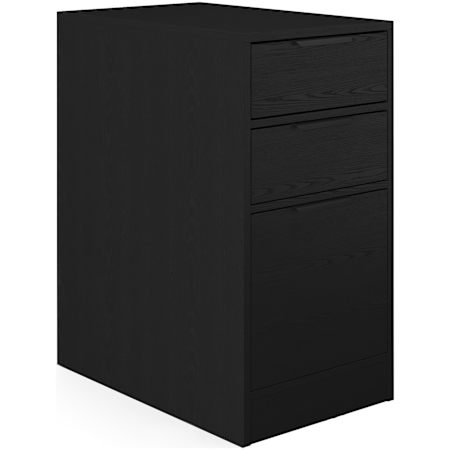 Flash Furniture Kayden 16" Wide 3 Drawer Engineered Wood Modular Filing Cabinet Black