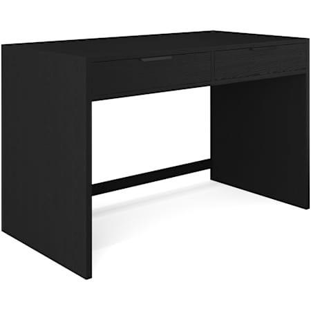 Flash Furniture Kayden 47" Engineered Wood and Steel 2 Drawer Office Desk Black / Black