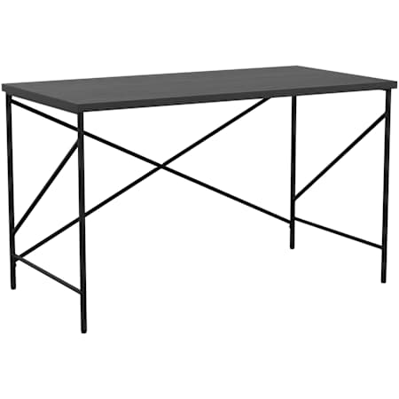 Flash Furniture Maddox 47" Wood Top Steel Office Desk Black / Black