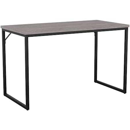 Flash Furniture Noah 47" Wood Top Steel Office Desk Gray / Black