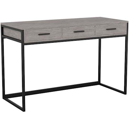 Flash Furniture Ollie 47" Wood Top Steel 3 Drawer Office Desk Gray / Black
