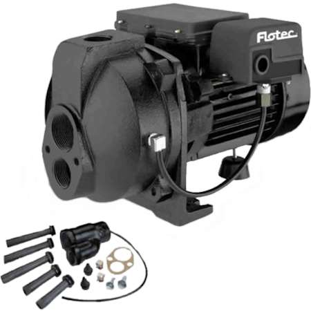 FloTec 10 GPM 1 HP Cast Iron Convertible Jet Pump with Injector Kit N/A