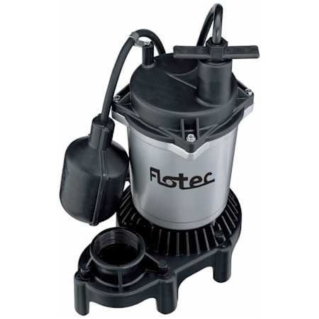 FloTec 1/4 HP Thermoplastic Base and Zinc Housing Sump Pump with Tether Float Switch N/A