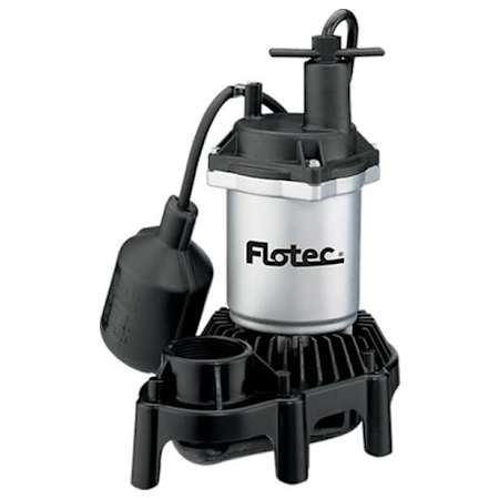 FloTec 1/3 HP Thermoplastic Base and Zinc Housing Sump Pump with Tether Float Switch N/A