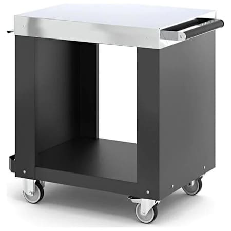 Fontana Mini Pizza Desk with Non-Stick Stainless Steel Top Stainless