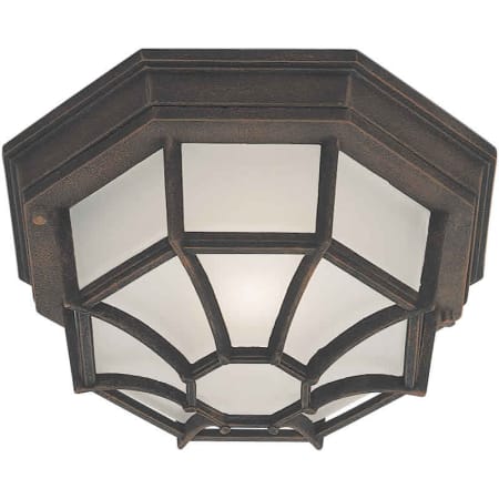 Forte Lighting 1 Light Outdoor Flush Mount Painted Rust