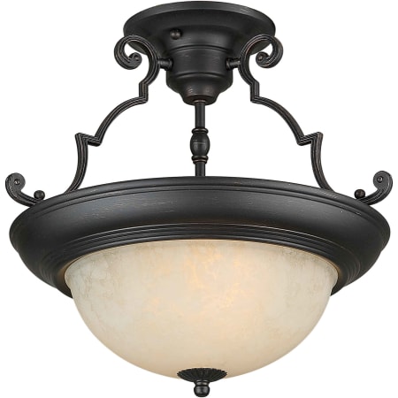 Forte Lighting Semi-Flush Ceiling Fixture from the Close to Ceiling Collection Bordeaux