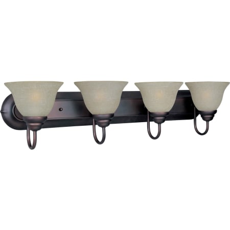 Forte Lighting 4 Light 31" Wide Bathroom Vanity Light with White Linen Glass Shades Antique Bronze