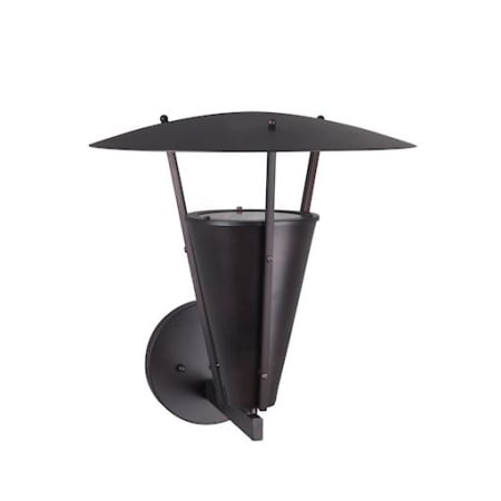 Forte Lighting Single Light 11" High Outdoor Wall Sconce Antique Bronze