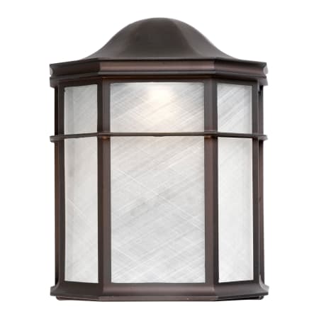 Forte Lighting Single Light 10" Tall LED Outdoor Wall Sconce with White Acrylic Panel Antique Bronze