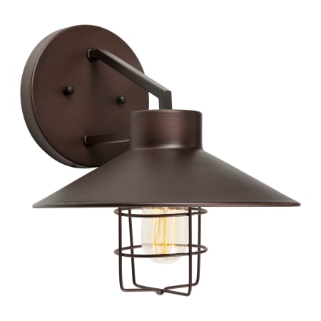Forte Lighting Single Light 11" Tall Outdoor Wall Sconce Antique Bronze