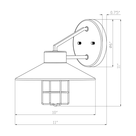 Forte Lighting-1808-01-Line Drawing
