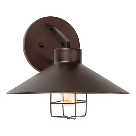 Forte Lighting Single Light 12" Tall Outdoor Wall Sconce Antique Bronze