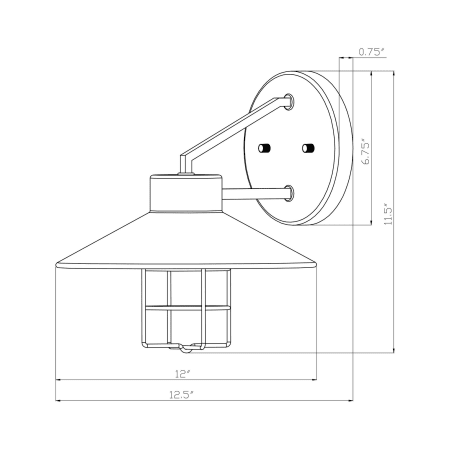 Forte Lighting-1809-01-Line Drawing