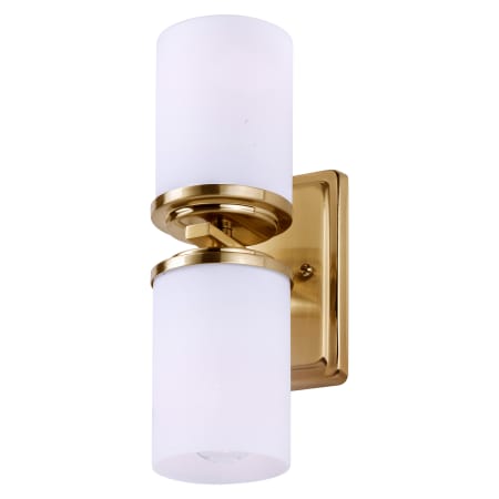 Forte Lighting Duo 2 Light Wall Sconce Soft Gold