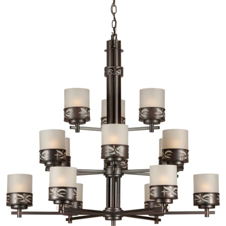 Forte Lighting 15 Light 3 Tier Chandelier Antique Bronze