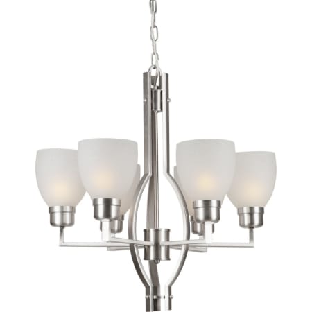 Forte Lighting 6 Light 1 Tier Chandelier Brushed Nickel