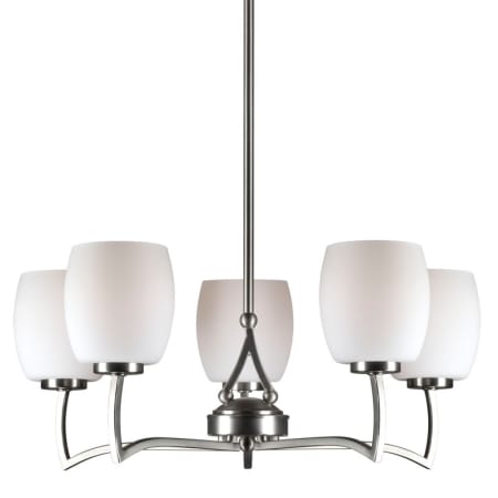 Forte Lighting 5 Light 21" Wide Chandelier Brushed Nickel