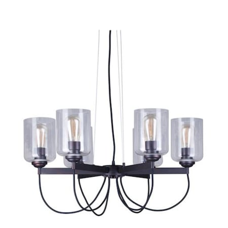 Forte Lighting 6 Light 28" Wide Chandelier Antique Bronze