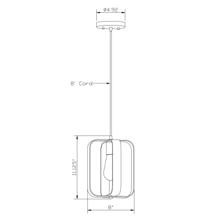 Forte Lighting-2640-01-Line Drawing