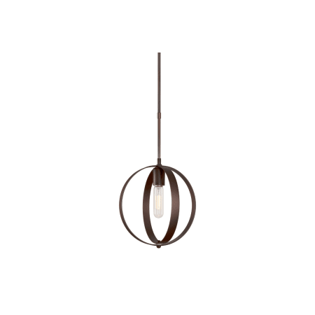 Forte Lighting Single Light 10" Wide Pendant Antique Bronze