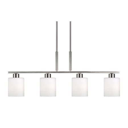 Forte Lighting Fiona 4 Light 35" Wide Linear Pendant Brushed Nickel