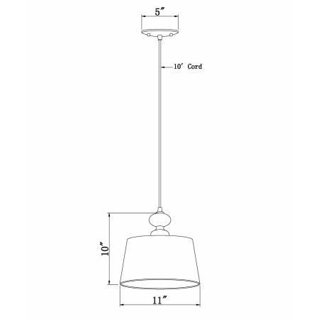 Forte Lighting-2671-01-Line Drawing