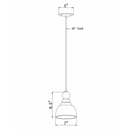 Forte Lighting-2678-01-Line Drawing